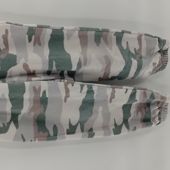 Abercrombie kids jogger sweatpants size 7 8 green gray camo unisex drawstring - Picture 3 of 7